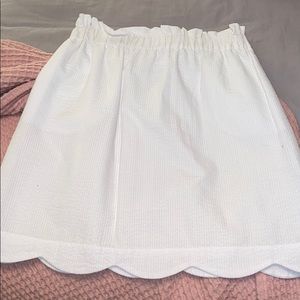 Lauren James White Seersucker Skirt